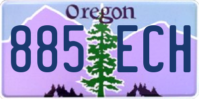 OR license plate 885ECH
