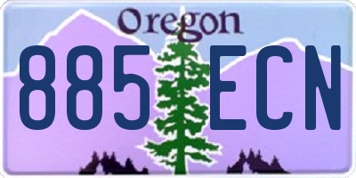 OR license plate 885ECN