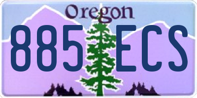 OR license plate 885ECS