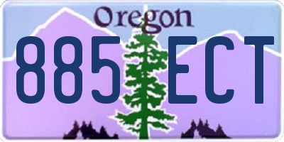 OR license plate 885ECT