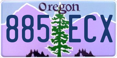 OR license plate 885ECX
