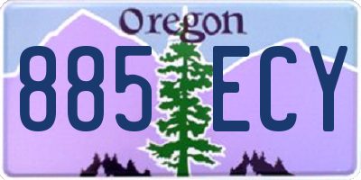 OR license plate 885ECY
