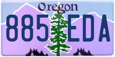 OR license plate 885EDA