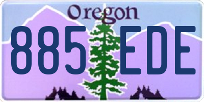 OR license plate 885EDE