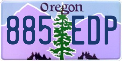 OR license plate 885EDP