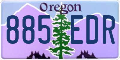 OR license plate 885EDR