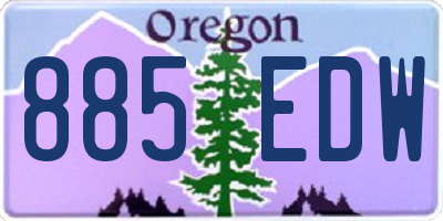 OR license plate 885EDW