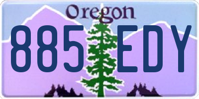 OR license plate 885EDY