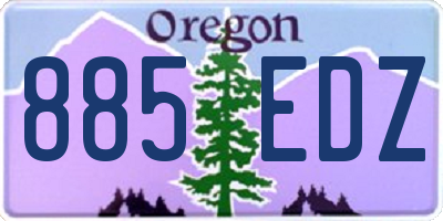 OR license plate 885EDZ