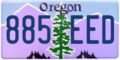OR license plate 885EED