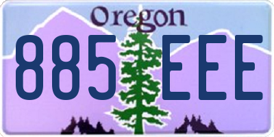 OR license plate 885EEE