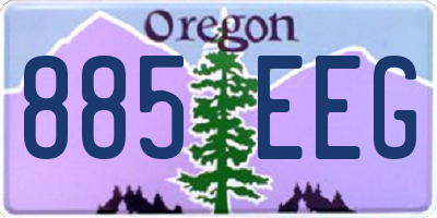 OR license plate 885EEG