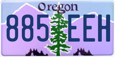 OR license plate 885EEH