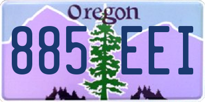 OR license plate 885EEI