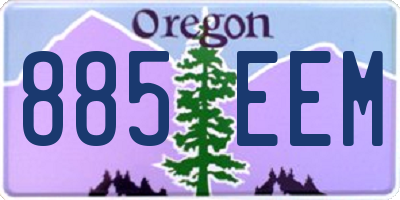 OR license plate 885EEM