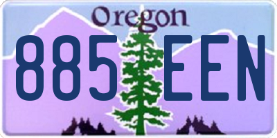 OR license plate 885EEN