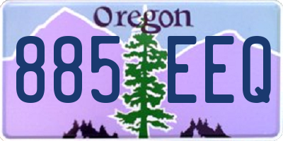 OR license plate 885EEQ