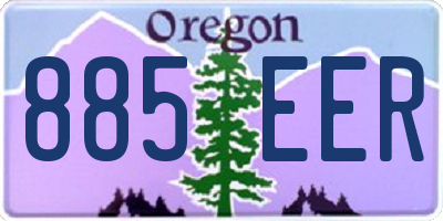 OR license plate 885EER