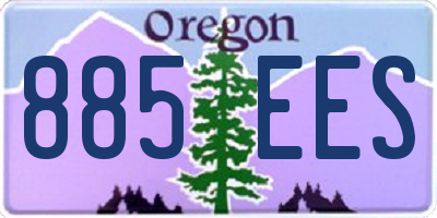 OR license plate 885EES