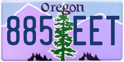 OR license plate 885EET