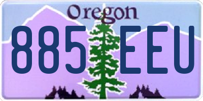 OR license plate 885EEU