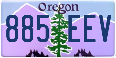 OR license plate 885EEV