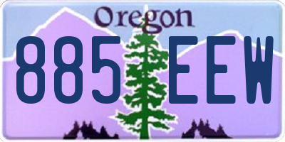 OR license plate 885EEW