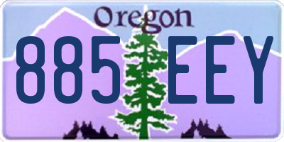 OR license plate 885EEY