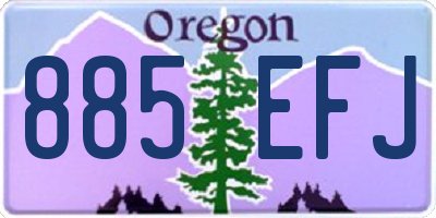 OR license plate 885EFJ