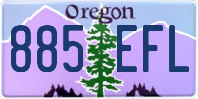 OR license plate 885EFL