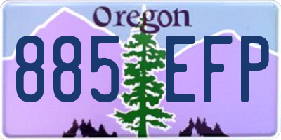 OR license plate 885EFP