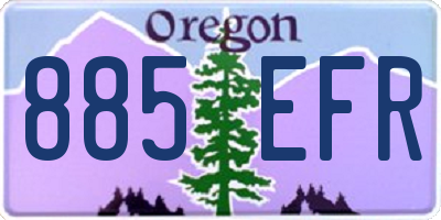 OR license plate 885EFR