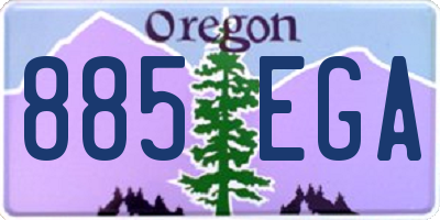 OR license plate 885EGA
