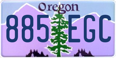OR license plate 885EGC