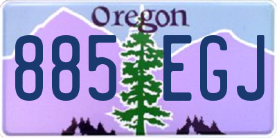 OR license plate 885EGJ