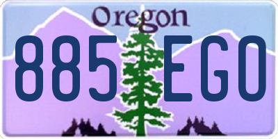 OR license plate 885EGO