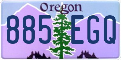 OR license plate 885EGQ