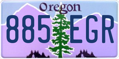 OR license plate 885EGR