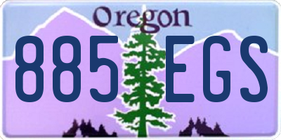 OR license plate 885EGS