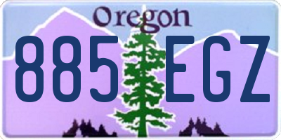 OR license plate 885EGZ