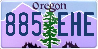 OR license plate 885EHE