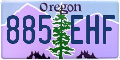 OR license plate 885EHF
