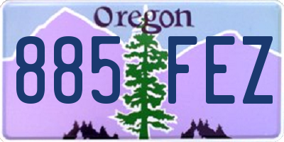 OR license plate 885FEZ