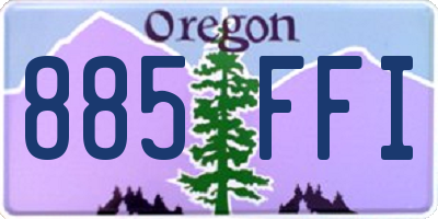 OR license plate 885FFI