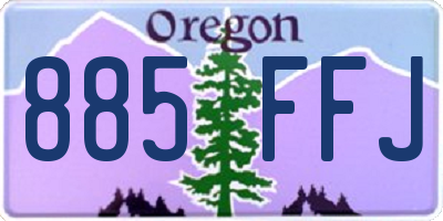 OR license plate 885FFJ