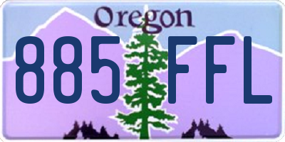 OR license plate 885FFL