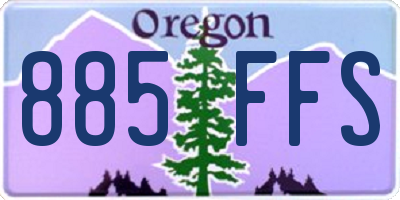 OR license plate 885FFS