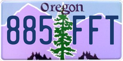 OR license plate 885FFT