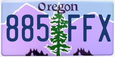 OR license plate 885FFX