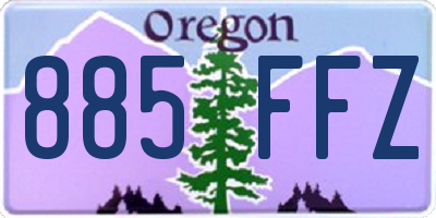 OR license plate 885FFZ
